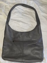 The Sak Huntley Handbag  Gray Leather Shoulder Bag Purse - $29.69