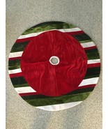 Christmas Tree Skirt Home Decor Green Red White Holidays 47&quot; Circle Circ... - £19.74 GBP