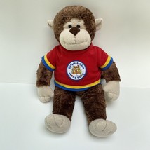 Build A Bear Brown Monkey Red Shirt Bearemy BAB Sounds Stuffed Animal 18&quot; - £13.58 GBP