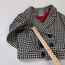 F21 Youth Girls Black & White Wool Blend Buttons Crop Blazer Jacket Size Medium  image 7