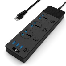 Power Strip With Usb Ports, Extension Cord With Multiple Outlets, 110V-240V Crui - £31.57 GBP