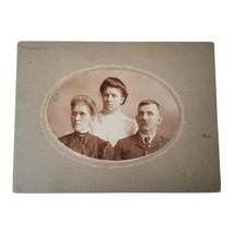 Cabinet Card Found Photo Family Photograph William McComb Photographer Antique - £15.77 GBP