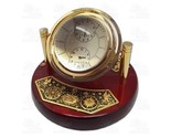 Luxury CREDAN Spanish Desk Clock With Gold Finish And Elegant Wood Base - $2,197.80