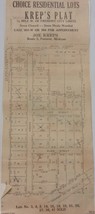 Vintage Choice Residential Lots Kreps Plat Map Fremont MI - €4,36 EUR