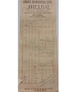 Vintage Choice Residential Lots Kreps Plat Map Fremont MI - $6.83 CAD