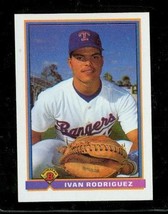 Vintage 1991 Topps Bowman Baseball Trading Card #272 Ivan Rodriguez Rangers - £3.84 GBP