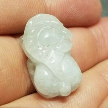 Small Chinese Jadeite Carving Pendant Toggle with Coin Carving On the Back - £19.35 GBP