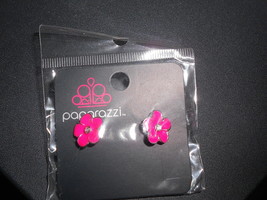 Kid&#39;s Earrings (new) FLOWER - BRIGHT PINK PETAL #6 - $5.14
