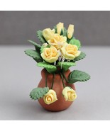 AirAds Dollhouse 1:12 scale miniature yellow roses w/ clay pot; price each - £7.48 GBP