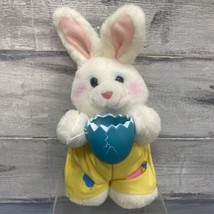 Bunny Plush Painter Overalls Easter Rabbit Colorful Spring Easter Egg - £10.69 GBP