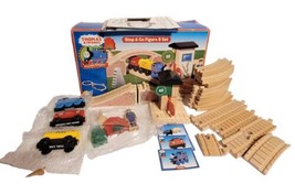 Vtg Thomas &amp; Friends Wooden Railway Stop &amp; Go Figure 8 Set Used Once 2001 Comple - £94.95 GBP