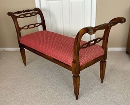 Beautiful Vintage Baker Milling Road Italian Upholstered Bench - £144.52 GBP