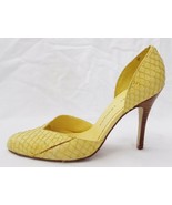 Chinese Laundry Pumps Alanie Snake Embossed Yellow Leather D&#39;Orsay Shoes... - $19.19 CAD