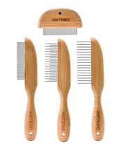 Ergonomic Wooden Handle Dog and Cat Grooming Combs Choose From 4 Sizes or Full S - £20.17 GBP+