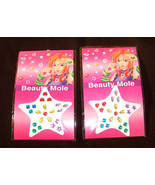 36 CARDS STICK ON BODY JEWELS jewelry stickers jewel face nails party fa... - $32.39 CAD