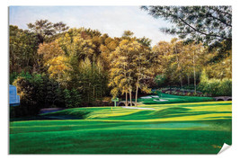 Augusta National Golf Holes 11 12 Golden Bell White Dogwood PGA Ri27 Art... - $24.72+
