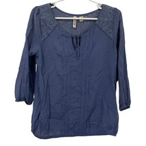 Mudd Top Tunic Blouse Blue Dusty Long Sleeve Size Small - £6.85 GBP