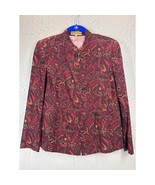 Notations Womens Black/Red Paisley Jacket 3/4 Sleeves Zip Front Petite S... - €17,13 EUR Notations Womens Black/Red Paisley Jacket 3/4 Sleeves Zip Front Petite S... - €17,13 EUR