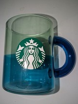 Starbucks  Coffee Mug-12oz Sea Green/Ocean Blue Edition Summer 2021 Glass - £9.72 GBP