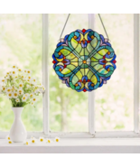 12&quot;H Halston Multicolor Stained Glass Window Panel - $79.08