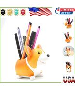 Cute Corgi Desk Organizer - Stylish Pen Pencil Brush Holder for Home or ... - $26.56 CAD