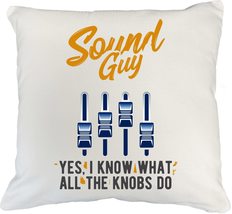 Make Your Mark Design Sound Guy White Pillow Cover for Audio Recording &amp; Mixing  - £19.54 GBP+