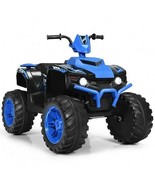 12V Kids Ride on ATV with LED Lights and Treaded Tires and LED lights-Na... - £239.59 GBP