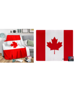 USA MADE CANADA Canadian POLAR FLEECE BLANKET Maple Leaf Stadium Throw - £22.30 GBP