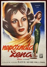1960 Movie Poster El Murra Maghoula Unknown Woman Egypt Mahmoud Zulfikar Shadia - £80.41 GBP