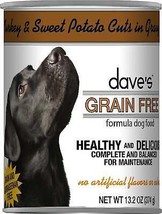 Dave&#39;s Cat&#39;s Dog Grain Free Turkey And Sweet Potato Cuts In Gravy 13.2oz. (Case - £53.76 GBP