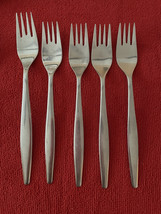 Dalia Spain Braque Modernist Stainless Flatware 4 Salad Forks 1 Dinner Fork - $39.48