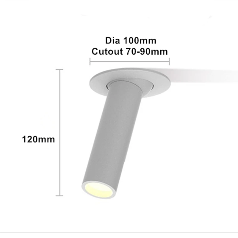 [DBF] Anti-Glare Recessed Downlight 12W Black/White Housing 360 Angle Rotatable  - £164.01 GBP