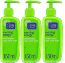 CLEAN &amp; CLEAR, Daily Facial Wash, Morning Energy, Shine Control, 3 X150ml - $41.95