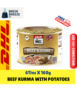 6 X  ADABI Beef Kurma 160g | Halal Mild Curry | Ready-to-Eat | Free Ship... - $74.99