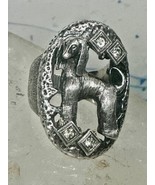 Vintage Afghan dog ring size 6.25 sterling silver women girls - $2,578.15 MXN