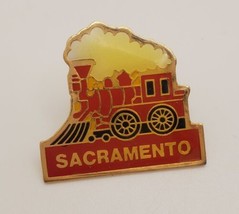SACRAMENTO CA Steam Train Locomotive Railroad Lapel Hat Pin Souvenir Pin... - $16.63