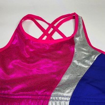 Girls Large 10 12 Sports Bra Pink Purple Gymnastics Dance - Danskin Now Bra Top - £7.90 GBP