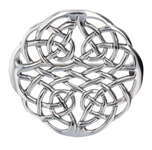 Jewelry Trends Sterling Silver Round Celtic Knot Elegant Weave Brooch Pin - £41.26 GBP+