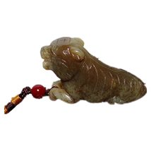 2&quot; China Certified Nature Hetian Nephrite Jade Tiger Amulet Hand Carved Pendants - £63.12 GBP