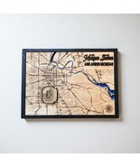 Ann Arbor, Michigan Stadium 3D Wooden Map, Black Frame, Laser-Cut City S... - $639.82 MXN