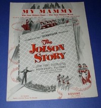 Al Jolson Sheet Music Vintage The Jolson Story My Mammy - £12.27 GBP