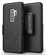 For Samsung Galaxy S9 Plus Belt Clip Holster Case, Black Shell Combo - E... - $10.00