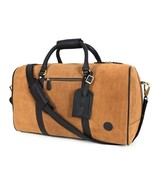 Aaron Leather Goods 20&quot; Leather &amp; Suede Travel Duffel Bag - $135.50 CAD