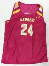 New Under Armour Express #24 Lacrosse Reversible Jersey Girl&#39;s M Yellow ... - $8.75