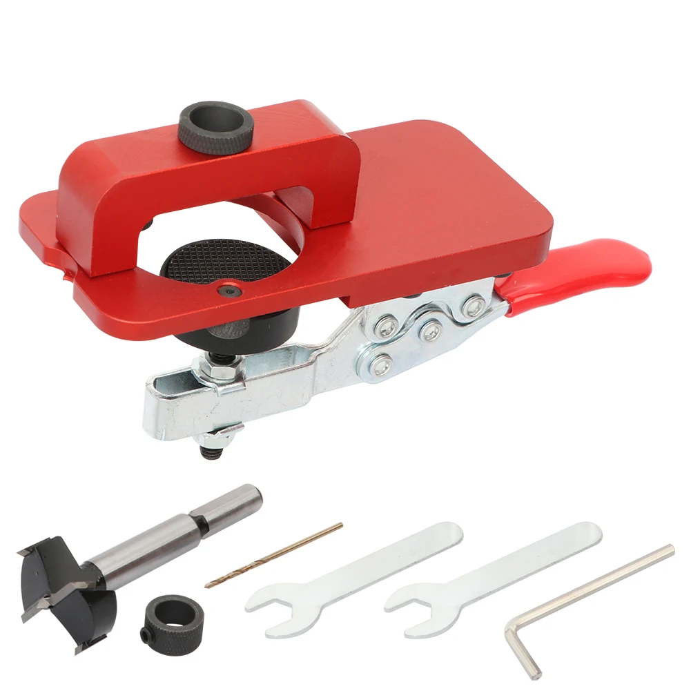 35mm Concealed Hinge Drilling Jig Guide Hinge Hole Drilling Guide Carpenter wor  - £63.53 GBP