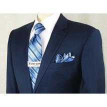 Men Renoir Suit Super 140s Soft Wool 2Button Side Vent Classic Fit 508-19 Navy image 7