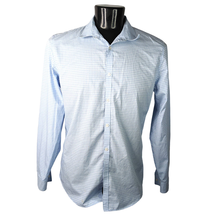Men&#39;s Shirt Calvin Klein Long Sleeve Shirt Slim Blue Large - £11.38 GBP