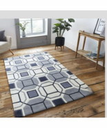 Handmade wool pile Modern design Rug  are rugs color Gray Modern 5x8ft  ... - $311.96 CAD