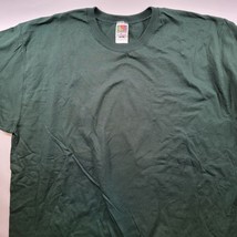 NWOT Fruit Of The Loom Lofteez Green Blank T Shirt Sz X-Large 100% Cotton - $9.23