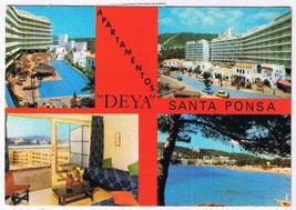 Postcard Apartamentos Deya Santa Rosa Mallorca Spain - £2.85 GBP